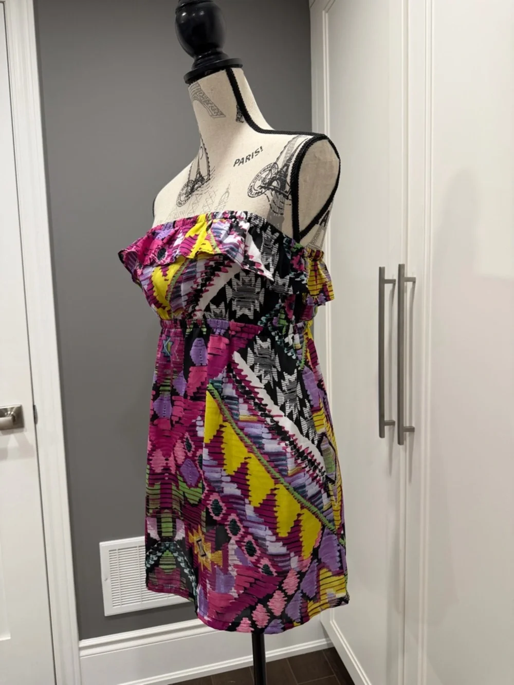 Forever 21 Multicolor Aztec Print Strapless Dress - Picture 3 of 10